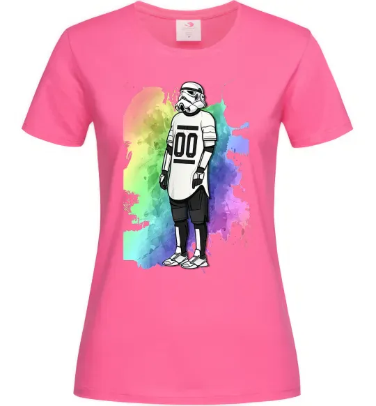 Жіноча футболка Штурмовик бризки Яскраво-рожевий фото