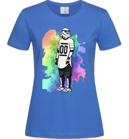 Жіноча футболка Штурмовик бризки Яскраво-синій фото