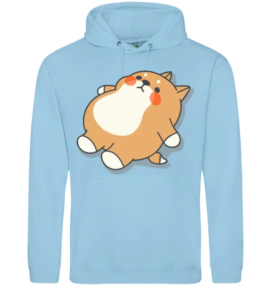 Чоловіча толстовка (худі) Хаскі засумував Блакитний фото