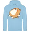 Чоловіча толстовка (худі) Хаскі засумував Блакитний фото