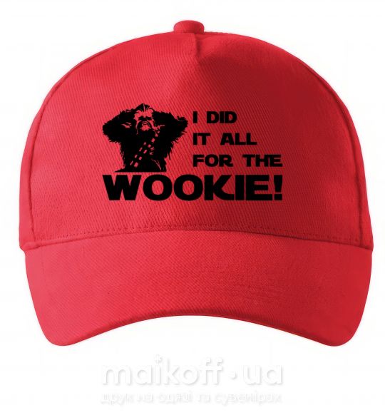 Кепка I did it all for the wookie Красный фото