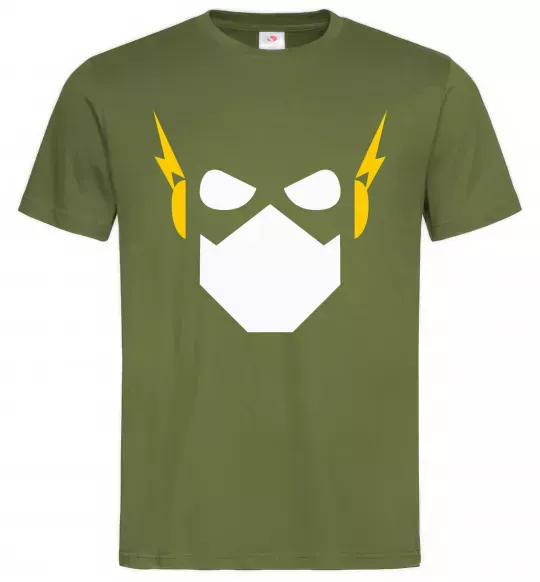 Мужская футболка Flash minimal Оливковый фото