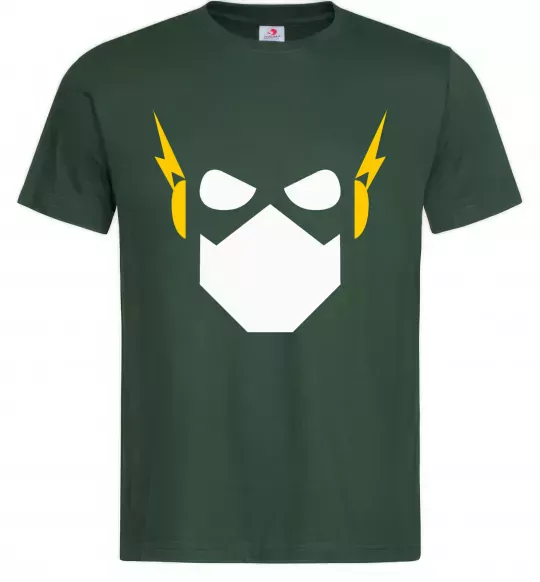 Мужская футболка Flash minimal Темно-зеленый фото