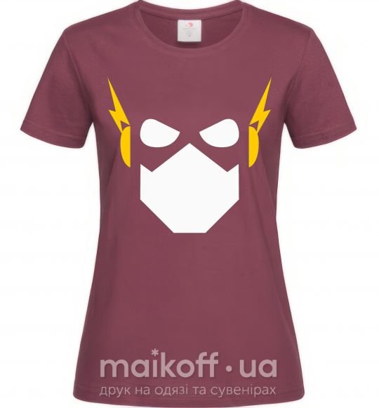 Женская футболка Flash minimal Бордовый фото