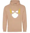 Мужская толстовка (худи) Flash minimal Песочный фото