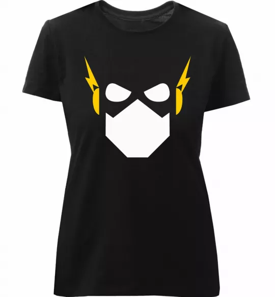 Женская премиум футболка Flash minimal Черный фото