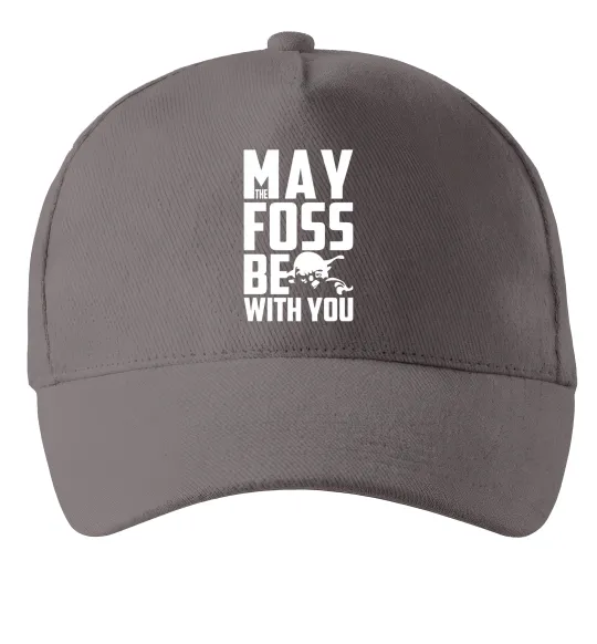 Кепка May the foss be with you Сірий фото