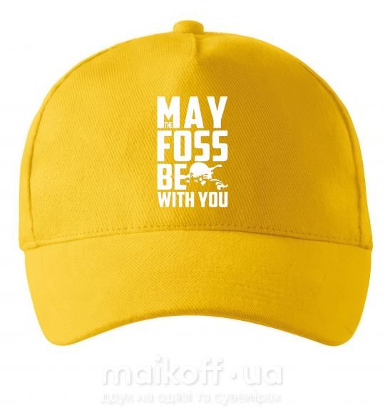 Кепка May the foss be with you Солнечно желтый фото