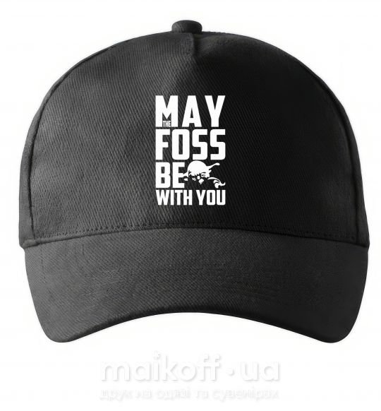 Кепка May the foss be with you Черный фото