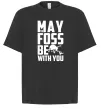 Футболка Оверсайз May the foss be with you Чорний фото
