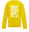 Дитячий світшот May the foss be with you Сонячно жовтий фото