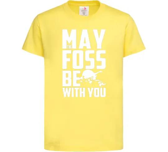 Дитяча футболка May the foss be with you Лимонний фото