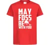 Дитяча футболка May the foss be with you Червоний фото