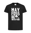 Дитяча футболка May the foss be with you Чорний фото