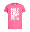 Дитяча футболка May the foss be with you Яскраво-рожевий фото