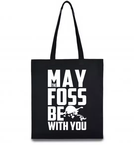 Эко-сумка May the foss be with you Черный фото
