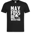 Мужская футболка May the foss be with you Черный фото