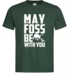 Мужская футболка May the foss be with you Темно-зеленый фото