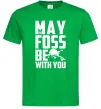 Мужская футболка May the foss be with you Зеленый фото