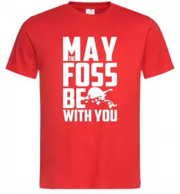 Мужская футболка May the foss be with you Красный фото