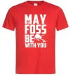 Мужская футболка May the foss be with you Красный фото