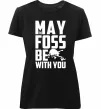 Жіноча преміум футболка May the foss be with you Чорний Жіноча преміум футболка May the foss be with you Чорний фото