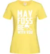 Женская футболка May the foss be with you Лимонный фото