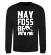 Свитшот May the foss be with you Черный фото