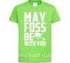 Детская футболка May the foss be with you Лаймовый фото