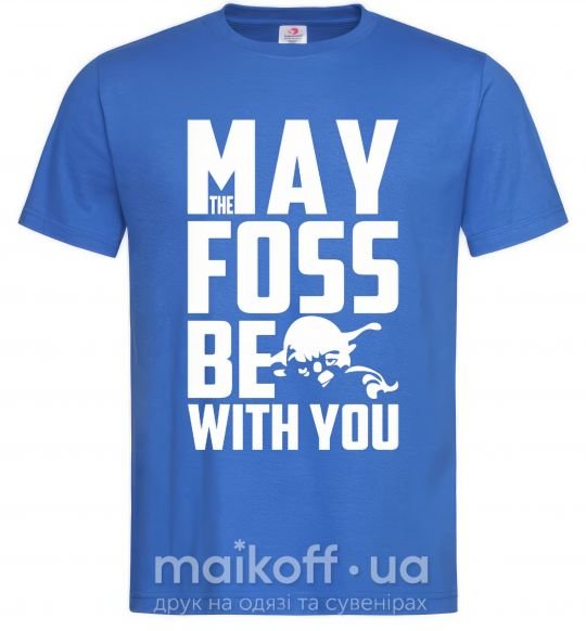 Чоловіча футболка May the foss be with you Яскраво-синій фото