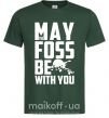 Мужская футболка May the foss be with you Темно-зеленый фото