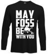 Реглан May the foss be with you Черный фото