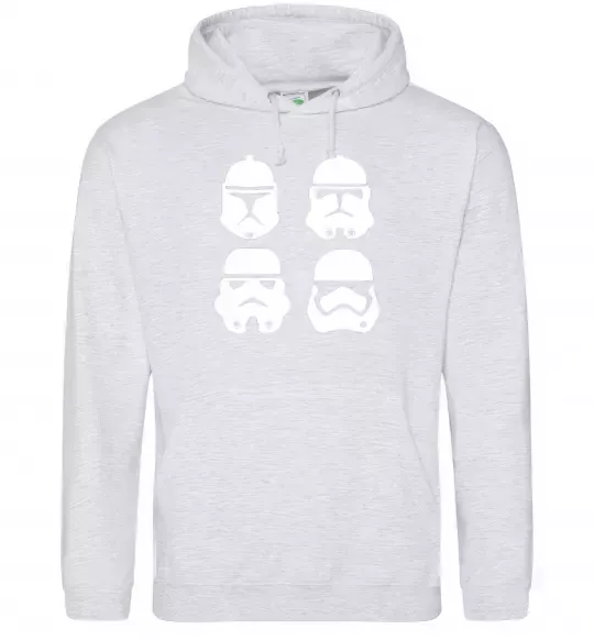 Женская толстовка (худи) Штурмовики еволюція Серый меланж фото