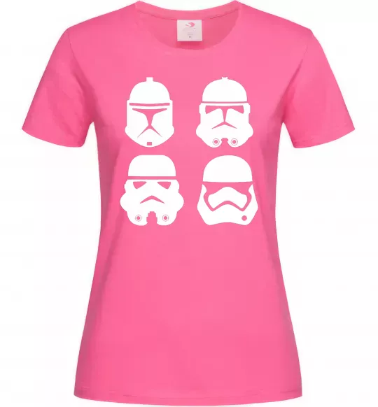 Жіноча футболка Штурмовики еволюція Яскраво-рожевий фото