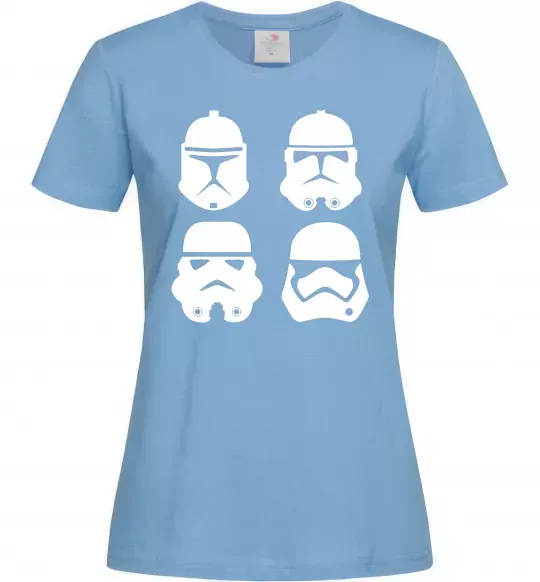 Жіноча футболка Штурмовики еволюція Блакитний фото