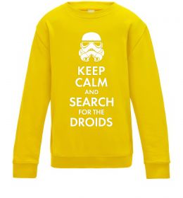 Детский Свитшот Keep calm and search for the droids