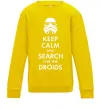 Детский Свитшот Keep calm and search for the droids Солнечно желтый фото