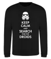 Свитшот Keep calm and search for the droids Черный фото