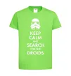 Дитяча футболка Keep calm and search for the droids Лаймовий фото