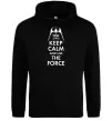 Чоловіча толстовка (худі) Keep calm and use the force Чорний Чоловіча толстовка (худі) Keep calm and use the force Чорний фото