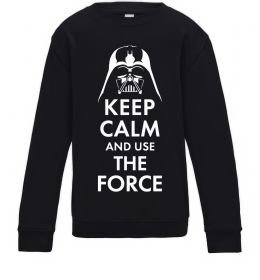 Детский Свитшот Keep calm and use the force Детский Свитшот Keep calm and use the force