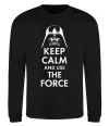 Світшот Keep calm and use the force Чорний фото