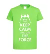Дитяча футболка Keep calm and use the force Лаймовий фото