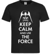 Чоловіча футболка Keep calm and use the force Чорний Чоловіча футболка Keep calm and use the force Чорний фото