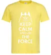 Чоловіча футболка Keep calm and use the force Лимонний Чоловіча футболка Keep calm and use the force Лимонний фото