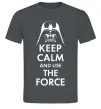 Чоловіча футболка Keep calm and use the force Графіт Чоловіча футболка Keep calm and use the force Графіт фото