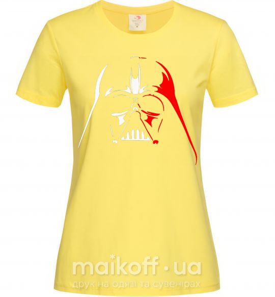 Женская футболка Дарт Вейдер бело-красный Лимонный фото