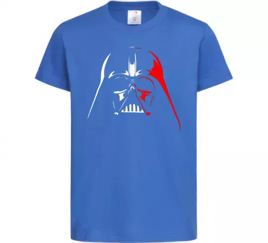 Детская футболка Дарт Вейдер біло-червоний Ярко-синий фото