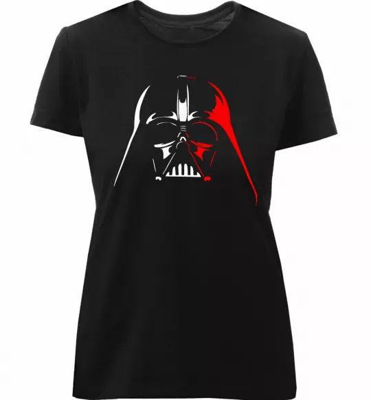 Женская премиум футболка Дарт Вейдер біло-червоний Черный фото