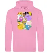 Чоловіча толстовка (худі) Adventure time heroes Рожевий фото